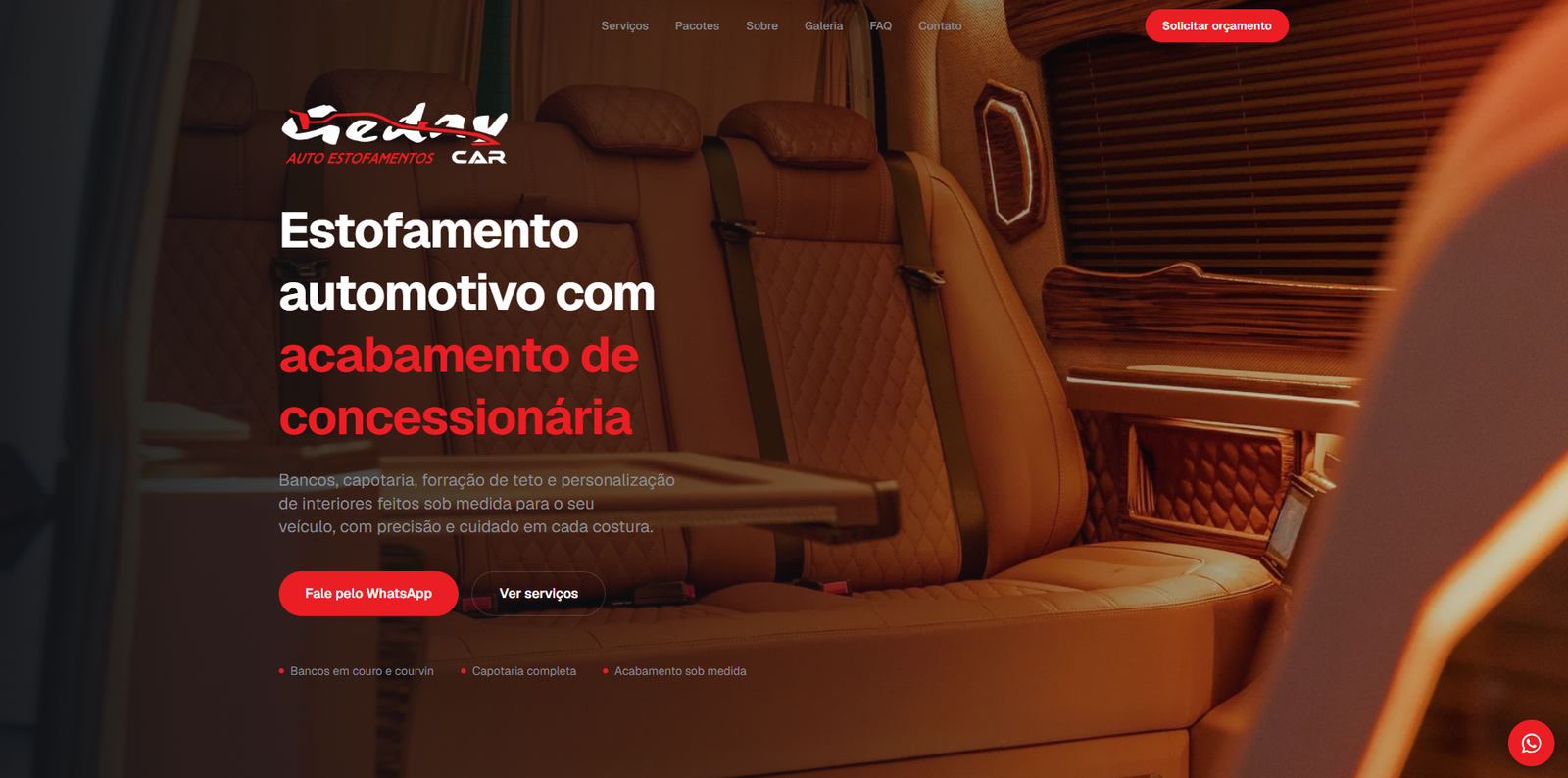Prévia do site Geday Car